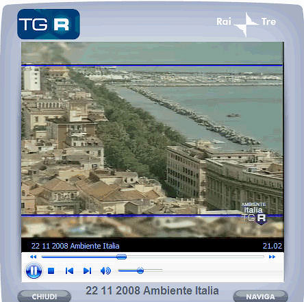 Immagine di Salerno in un servizio di RAI 3 - Ambiente Italia del 22 novembre 2008