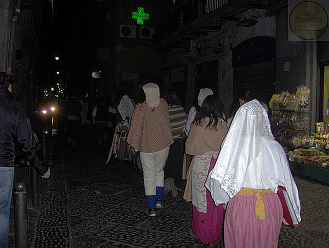 figuranti nelle antiche strade