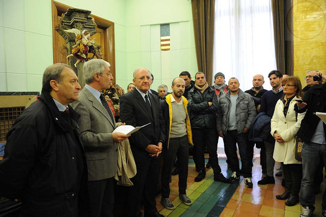 Giuseppe Serroni parla dello scambio culturale Salerno-Napoli con la presenza degli artigiani di San Gregorio Armeno