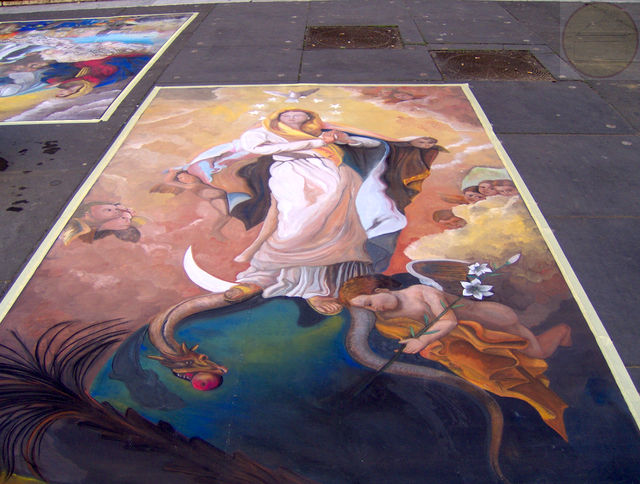 Domenica delle Palme 2013: concerto, madonnari e benedizione Cristo dipinto