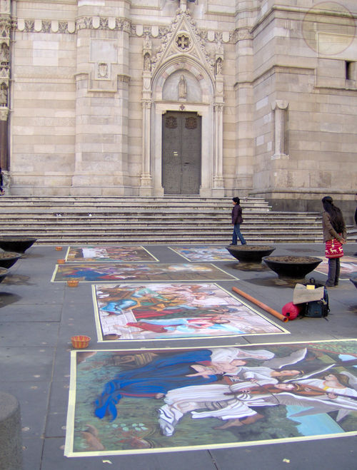 Domenica delle Palme 2013: concerto, madonnari e benedizione Cristo dipinto
