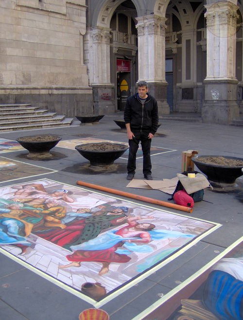 Domenica delle Palme 2013: concerto, madonnari e benedizione Cristo dipinto