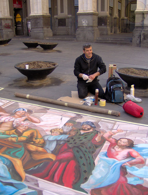 Domenica delle Palme 2013: concerto, madonnari e benedizione Cristo dipinto