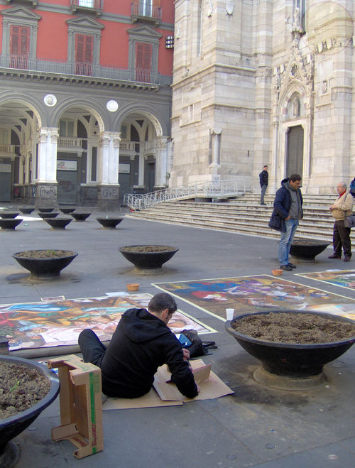 Domenica delle Palme 2013: concerto, madonnari e benedizione Cristo dipinto