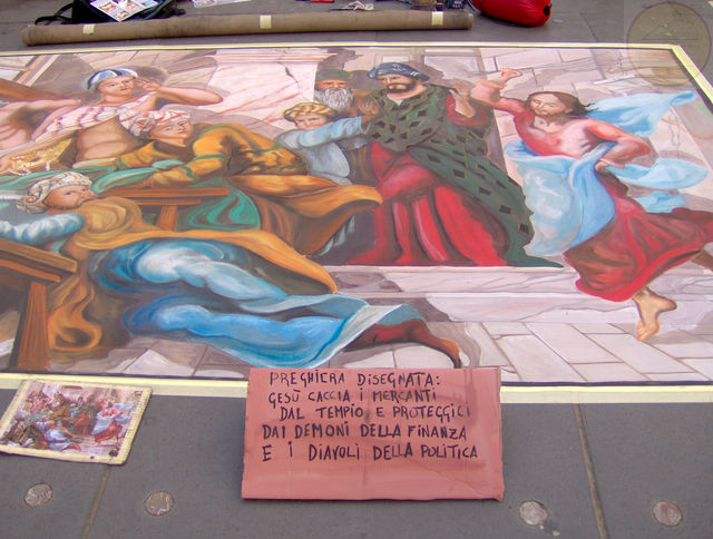 Domenica delle Palme 2013: concerto, madonnari e benedizione Cristo dipinto