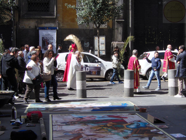 Domenica delle Palme 2013: concerto, madonnari e benedizione Cristo dipinto