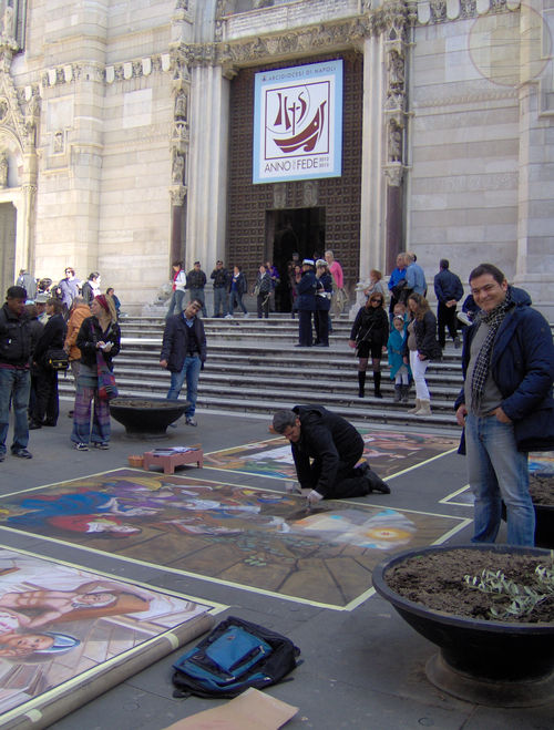 Domenica delle Palme 2013: concerto, madonnari e benedizione Cristo dipinto
