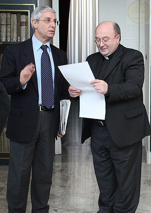 Giuseppe Serroni con don Giuseppe Mazzafaro