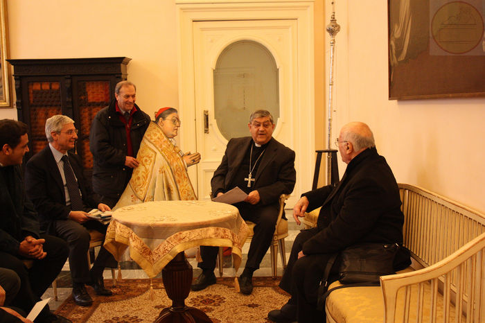 Il Cardinale Sepe con il maestro Carotenuto e Giuseppe Natella