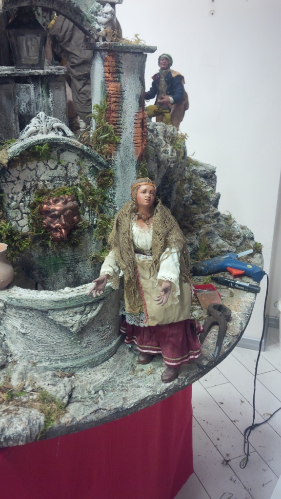 I presepi napoletani ad Alessandria - dicembre 2016: sistemazione presepio