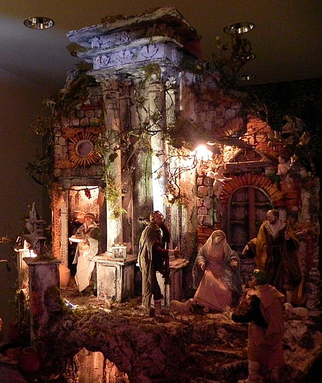 I presepi napoletani ad Alessandria - dicembre 2016: sistemazione finale presepio