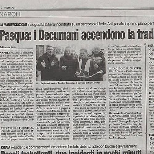 Immagine articolo quotidiano "Roma" inaugurazione Fiera Pasqua 2016
