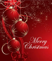 Palline rosse di buon Natale