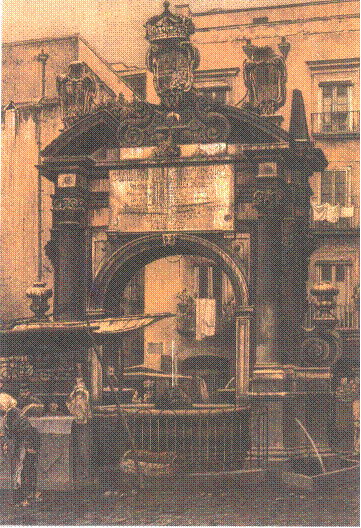 immagine ottocentesca della Fontana della Selleria